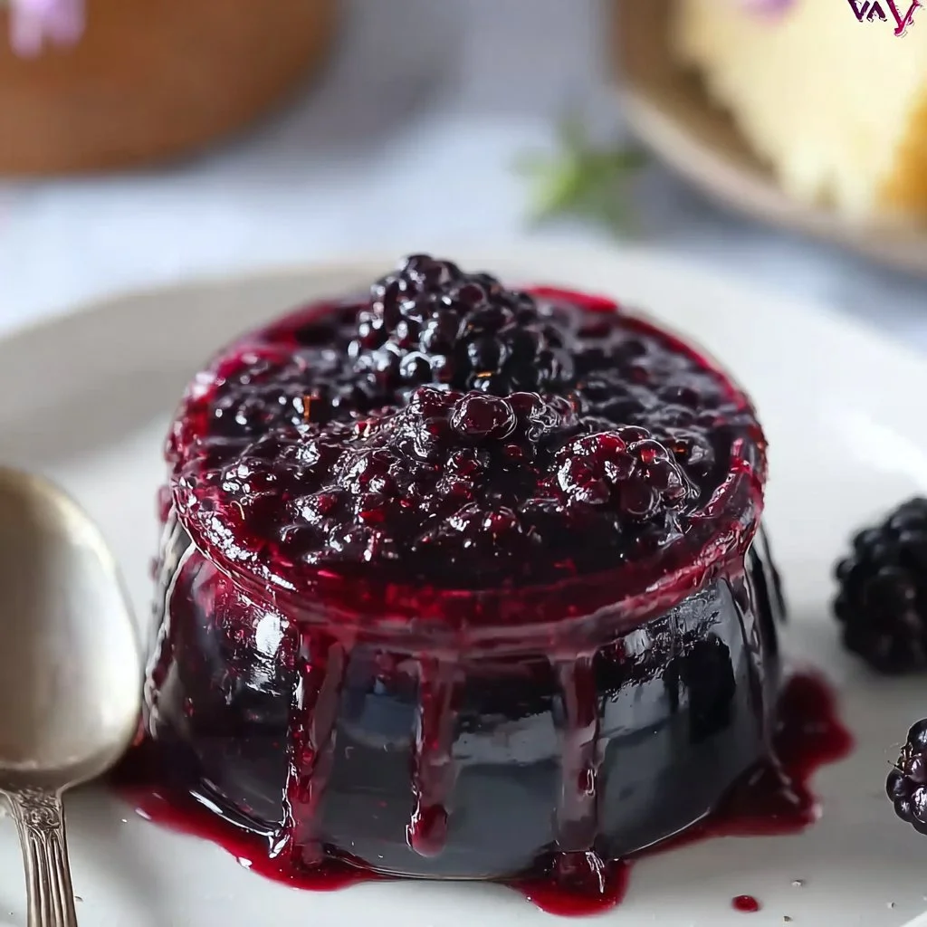 Homemade blackberry jam in a mason jar with fresh blackberries