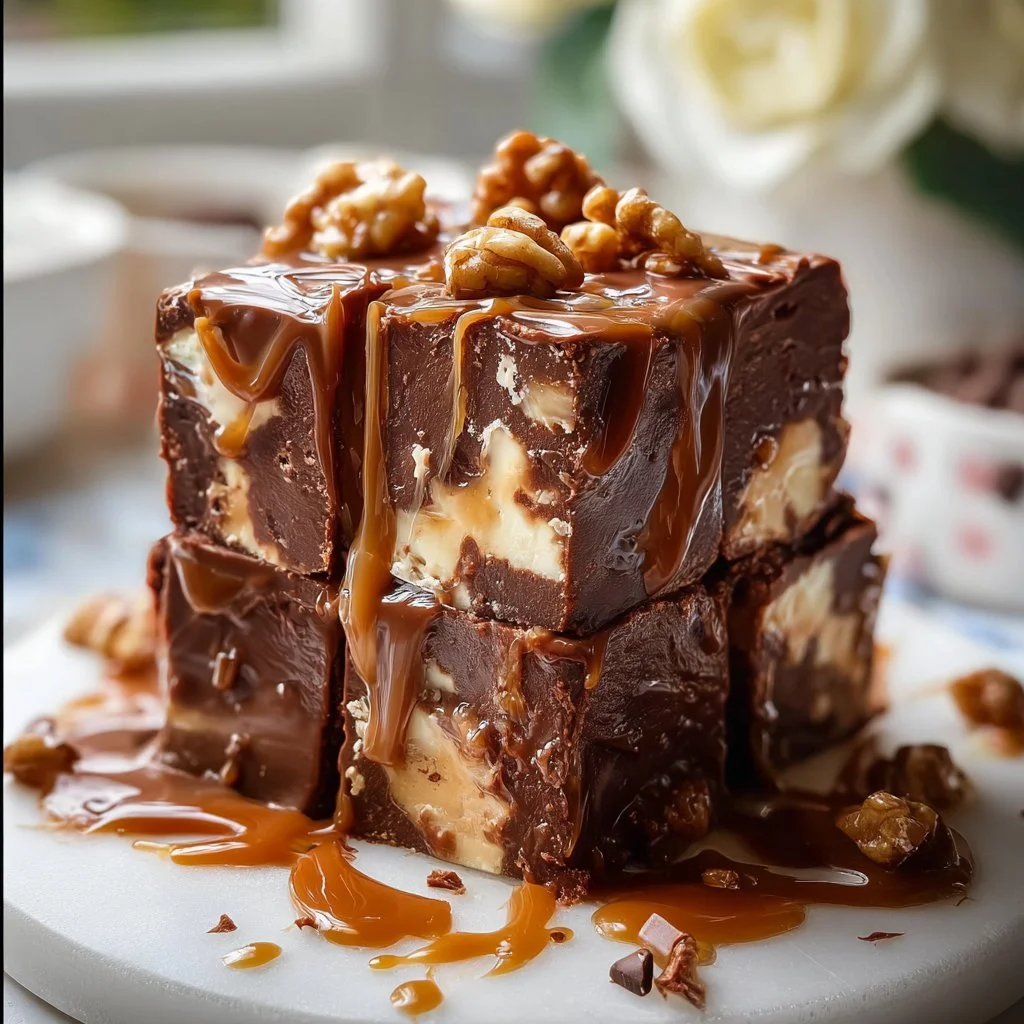 Delicious homemade Fantasy Fudge dessert on a plate