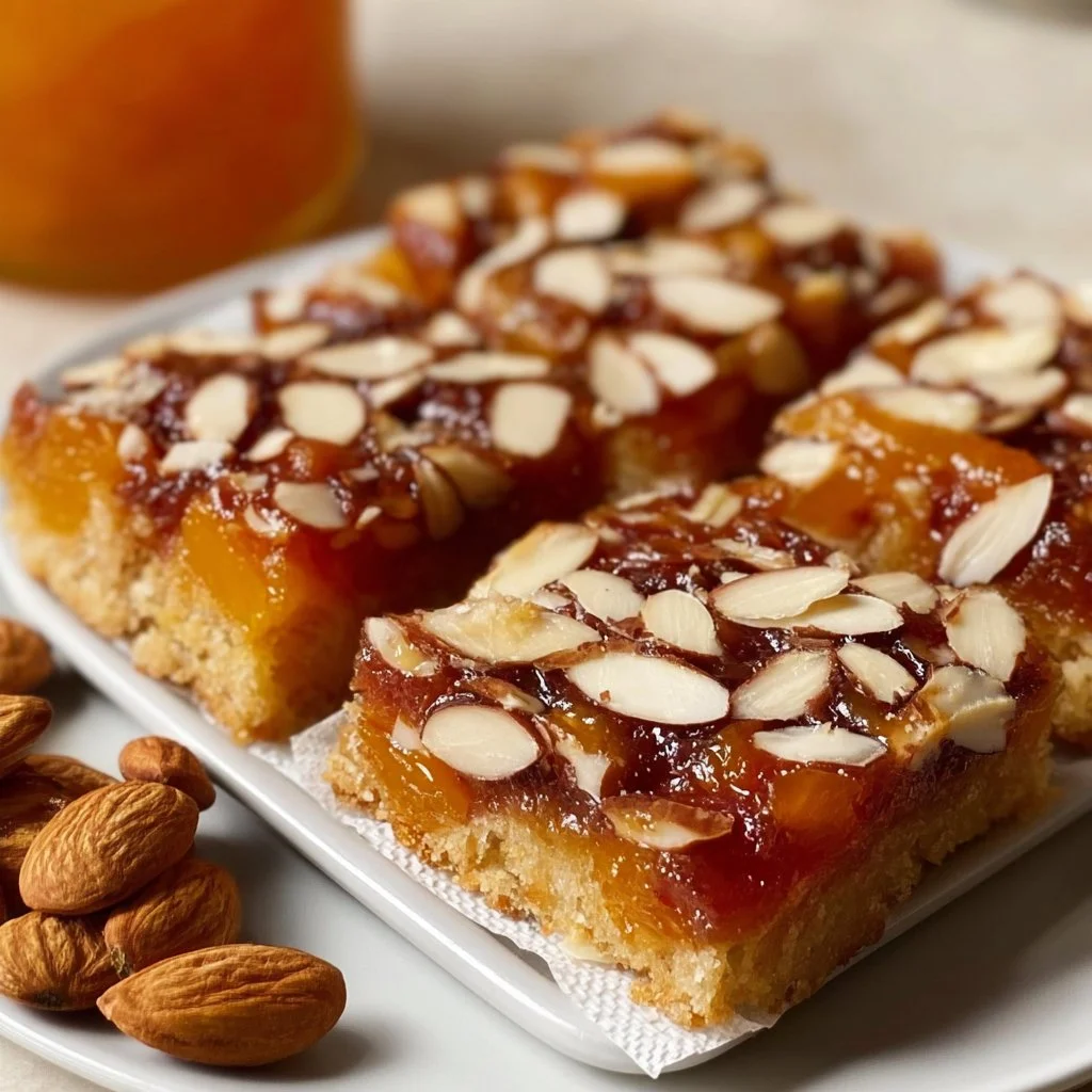 Harissa apricot almond bars, a delicious and healthy snack with bold flavors