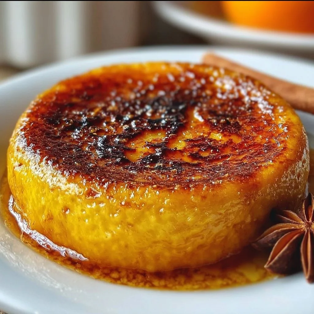 Indulgent pumpkin spice crème brûlée dessert for cozy moments