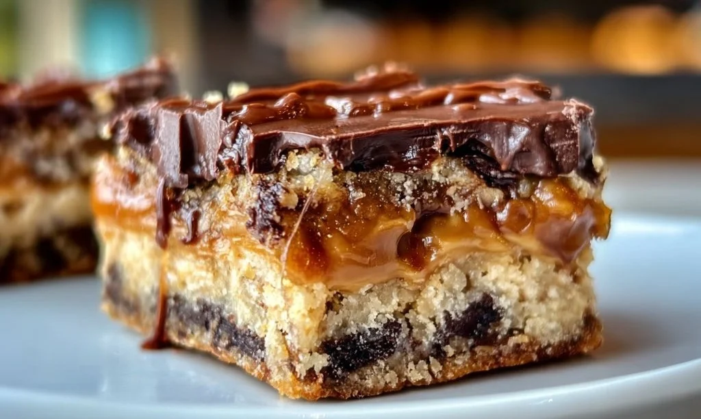 Delicious 4-Layer Everything Bars showcasing various textures and flavors.