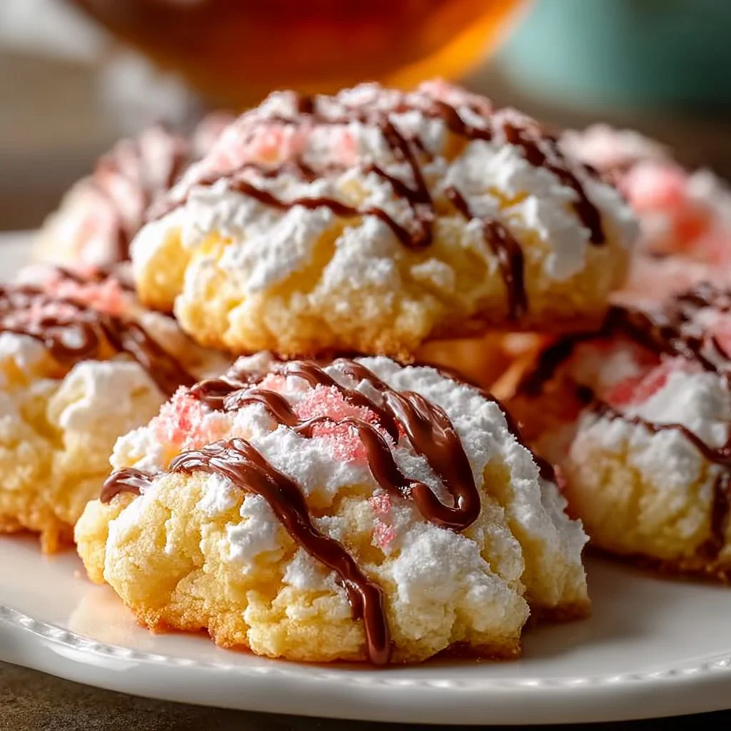 Delicious Cake Mix Cool Whip Cookies on a plate, soft and irresistible.
