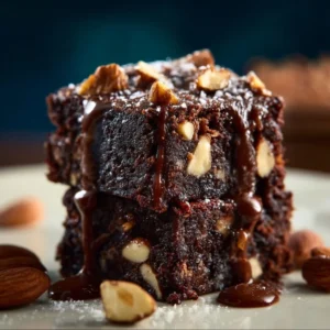 Delicious fudgy brownies with nuts, perfect for dessert lovers.